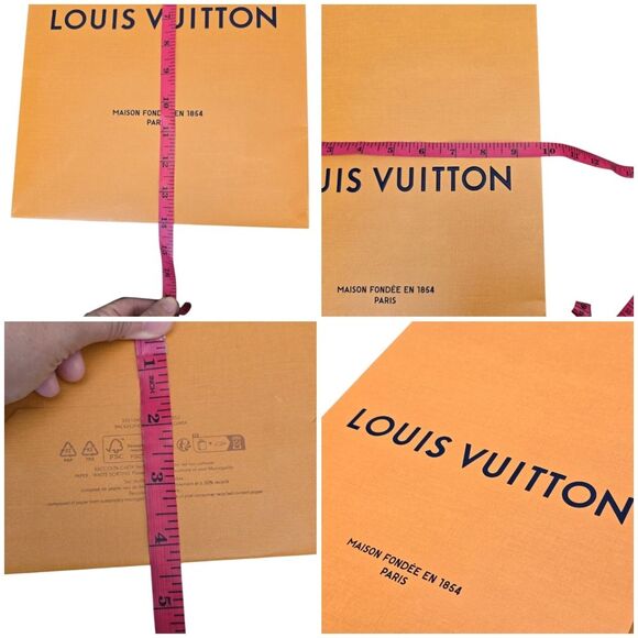 Authentic Louis Vuitton Luxury Orange Blue Empty Box 10.75"x 7.25"x3.125" & Bag - Picture 14 of 15
